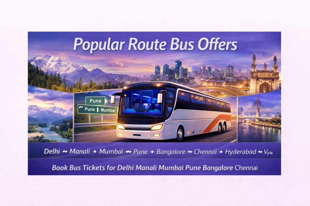 Popular Bus Routes Booking with RiseMyTrip