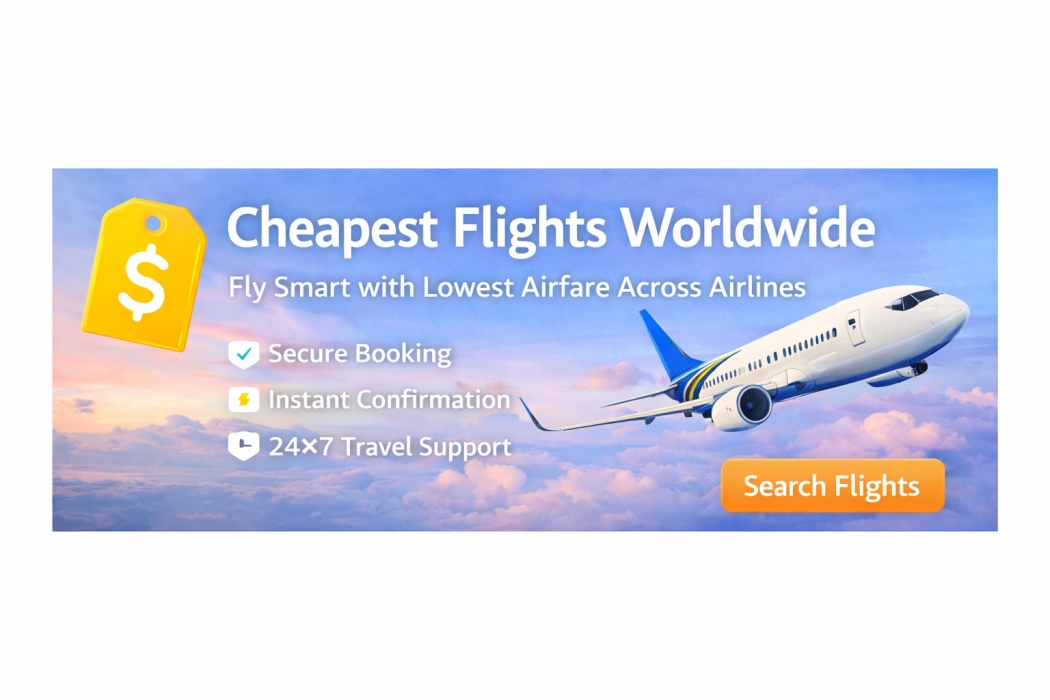 Low-cost domestic and international flight booking worldwide