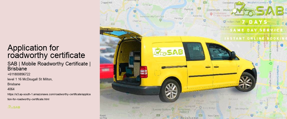 application for roadworthy certificate