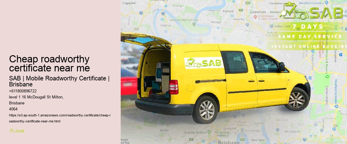cheap roadworthy certificate near me