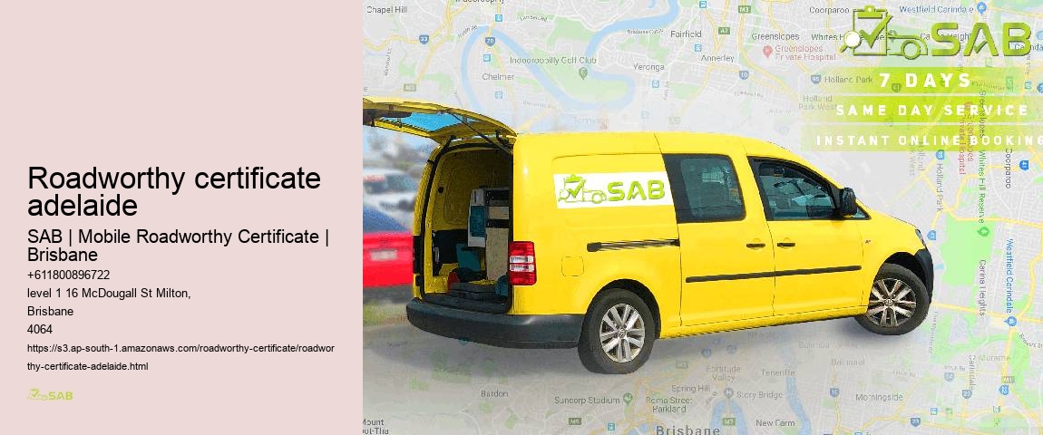 roadworthy certificate adelaide