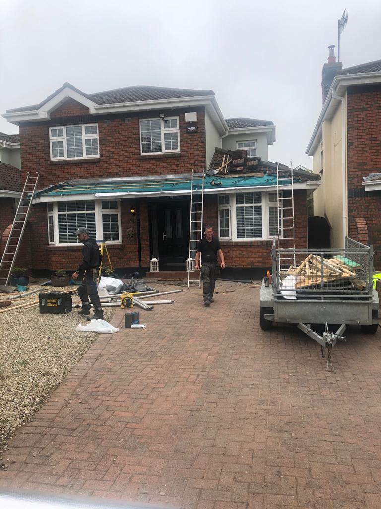 How do you handle customer concerns or complaints during and after the roofing project in Dublin?