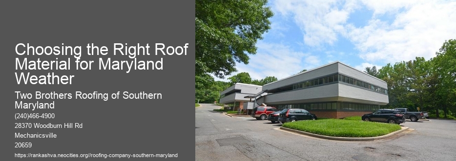 Choosing the Right Roof Material for Maryland Weather