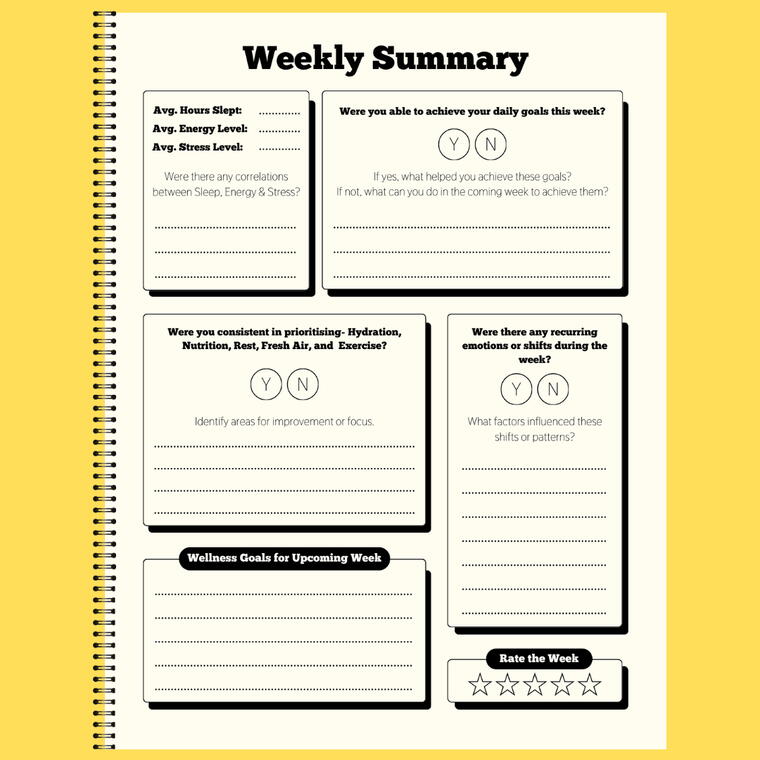 Wellness Tracker | Yellow