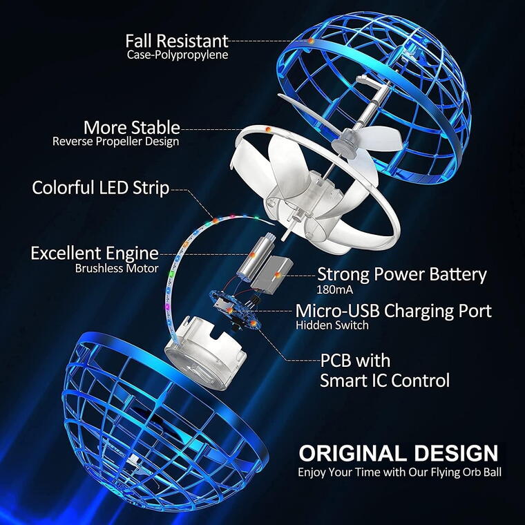 Flying Orb Ball Toys Soaring Hover Boomerang Spinner Hand Controlled Mini Drone