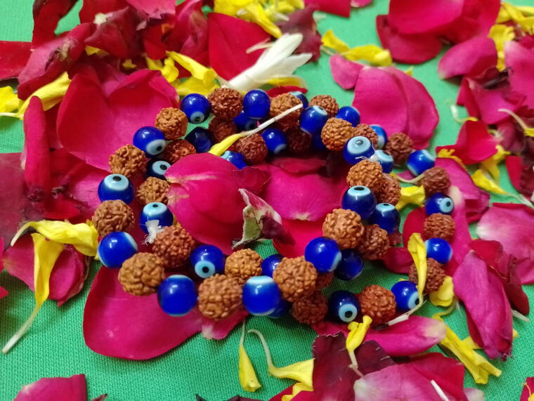 Rudraksh with evil eye