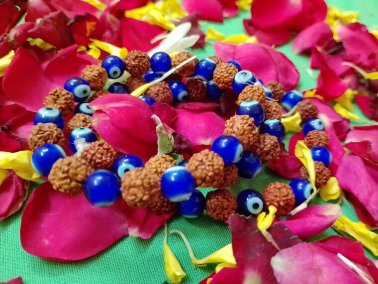 Rudraksh with evil eye
