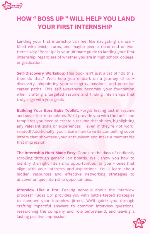 Boss Up - A Girls Guide To Landing Her First Internship