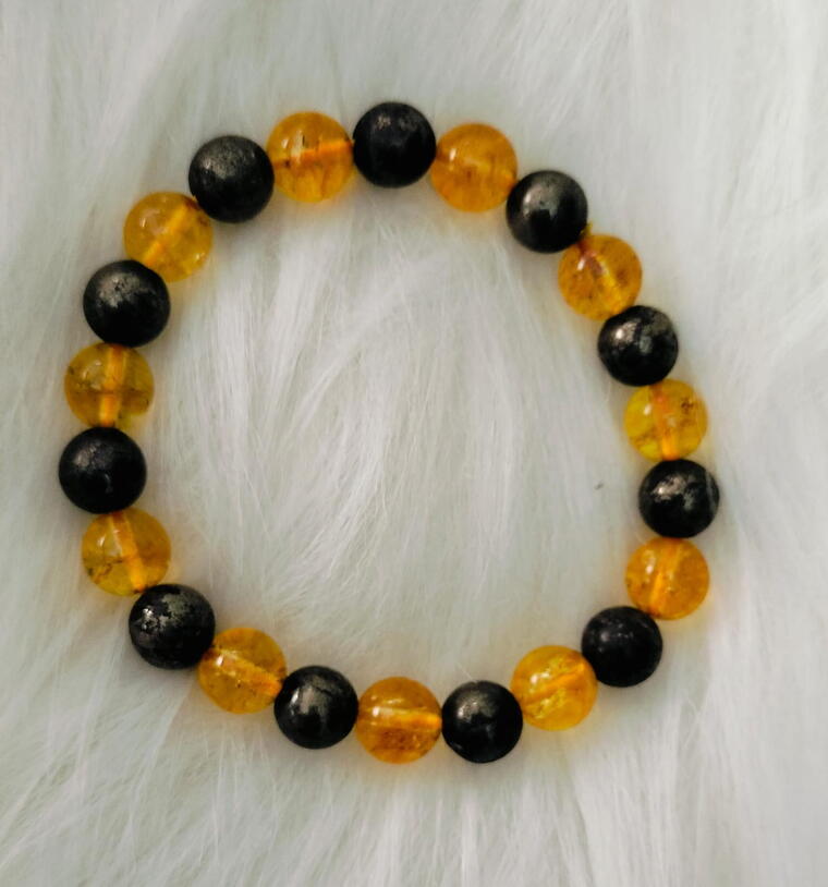 Pyrite + Citrine Combination Bracelet
