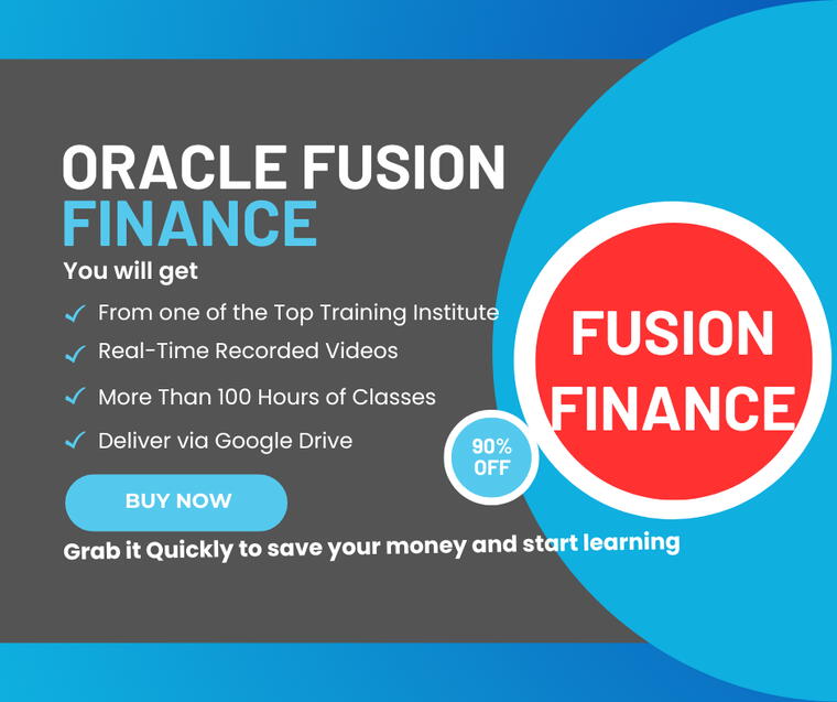 Oracle Fusion Finance Videos + Setup Materials