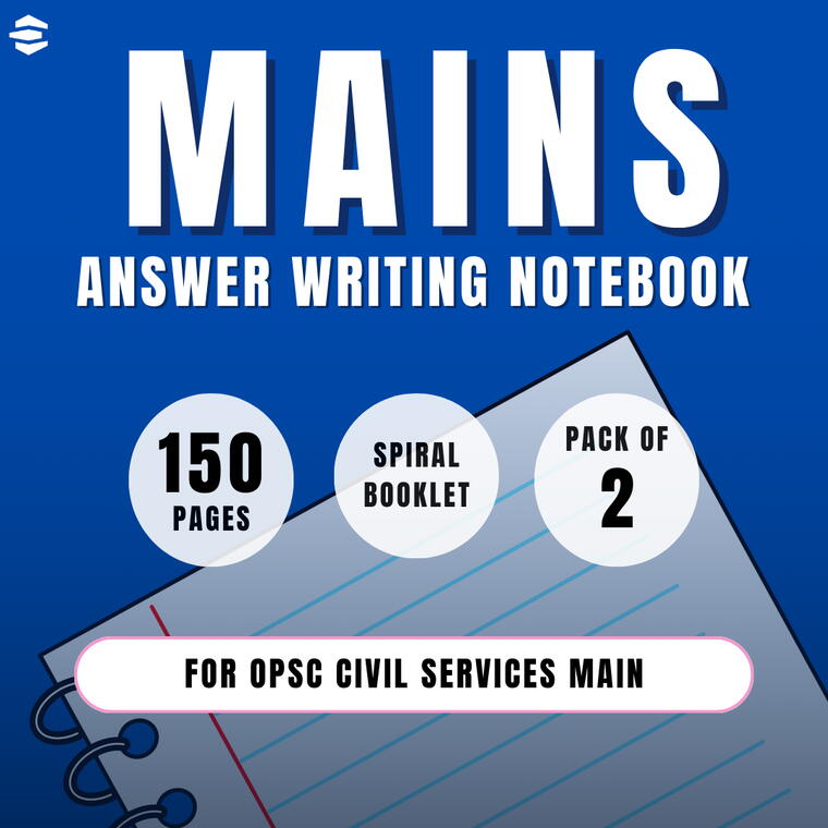OAS MAINS ANSWER WRITING SPIRAL COPY (PACK OF 2)(150 PAGES EACH)