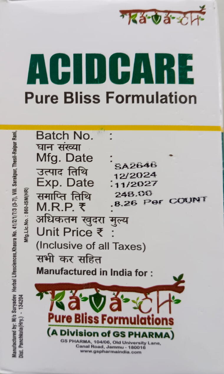 Acidcare capsule