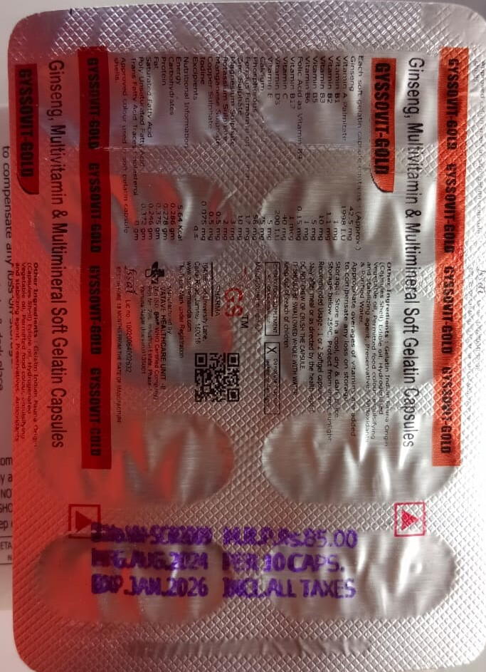 GYSSOVIT- GOLD CAPSULES