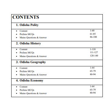 ODISHA GENERAL STUDIES