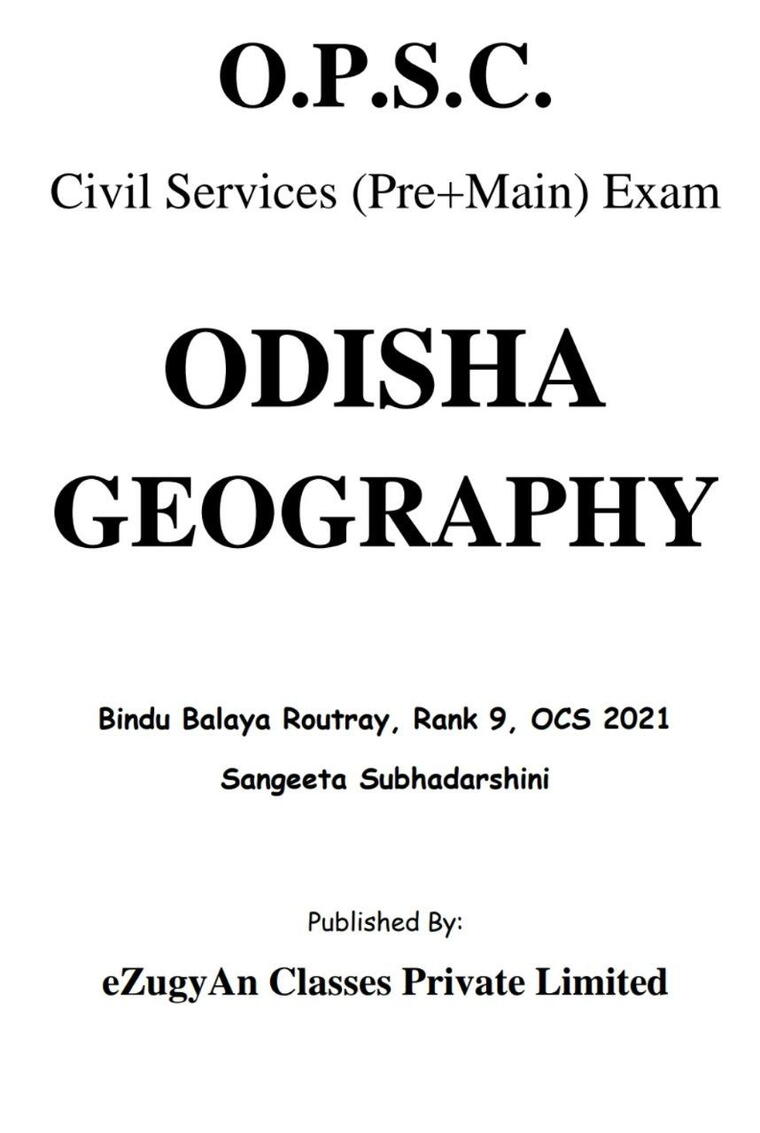 ODISHA GEOGRAPHY 3e