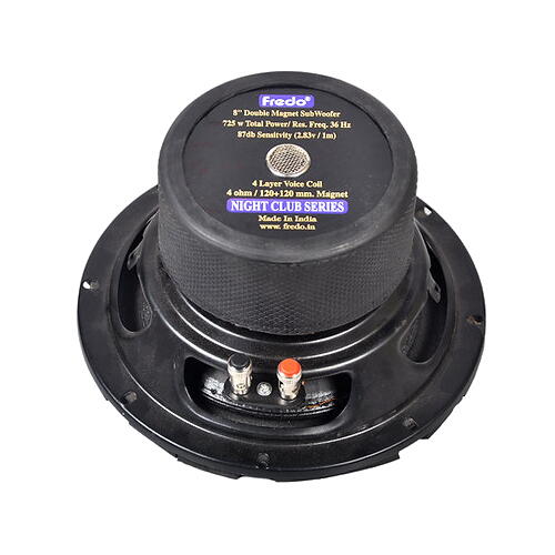 Fredo FRD8.4DM 8-Inch Double Magnet Subwoofer - 4 Ohms, 103W RMS, 725W Peak