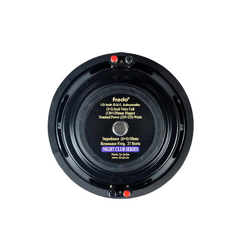 Fredo FRD10.4DVC 10-Inch DVC Double Magnet Subwoofer - 1125W+1125W Peak