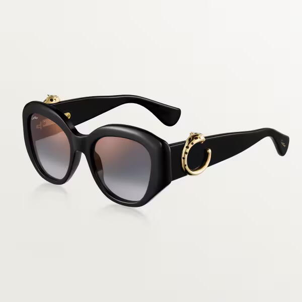 PANTHÈRE BLACK ACETATE DE CARTIER, WOMEN'S SUNGLASSES