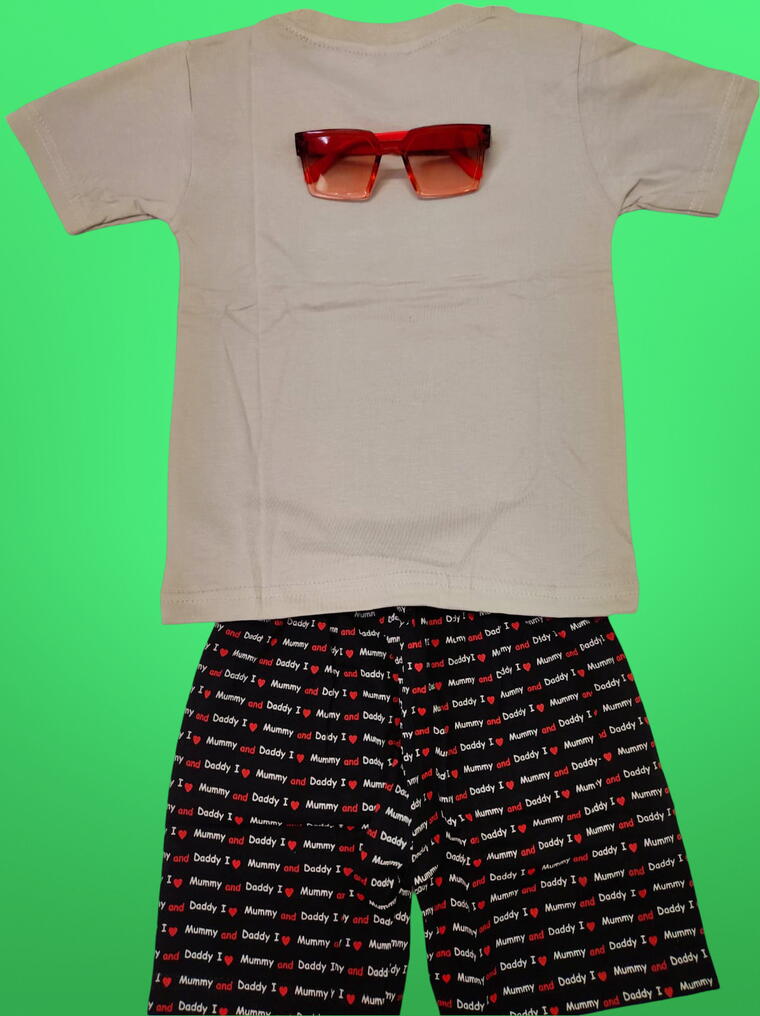 Boys “I Love Mummy” T-Shirt and Shorts Set