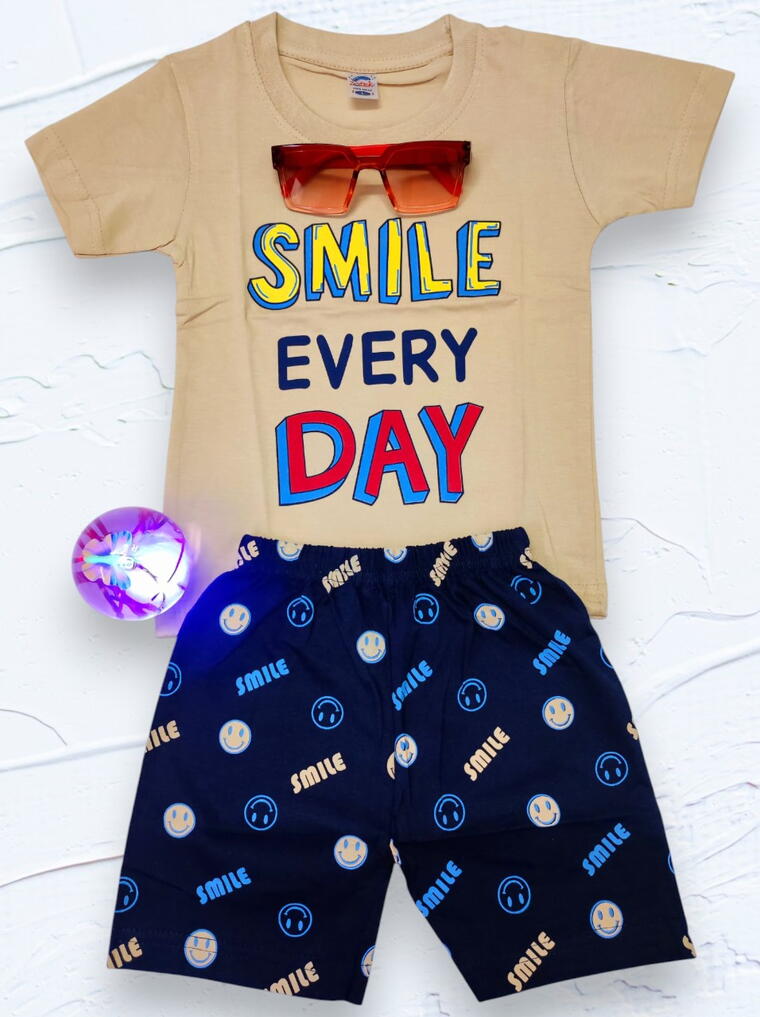 Smile Every Day Boys T-Shirt And Shorts Set 