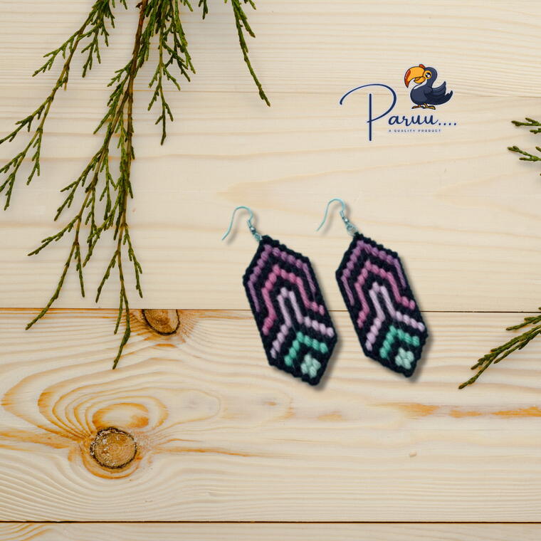 Paruu Handmade Bargello Earrings-2