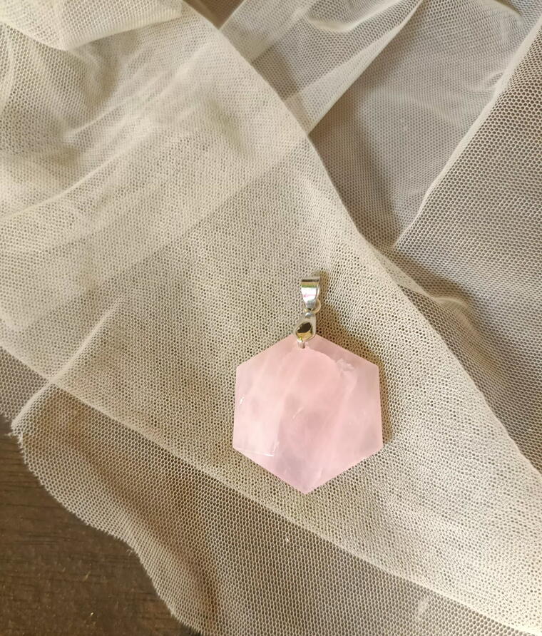 Consecrated Rose Quartz Pendant