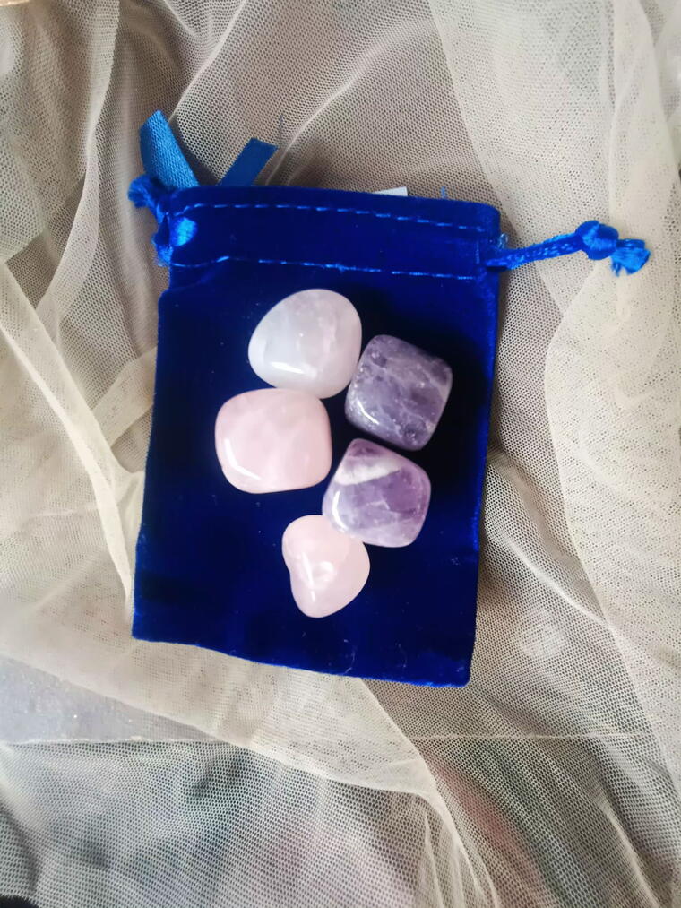 Rose Quartz Amethyst Stones Kit