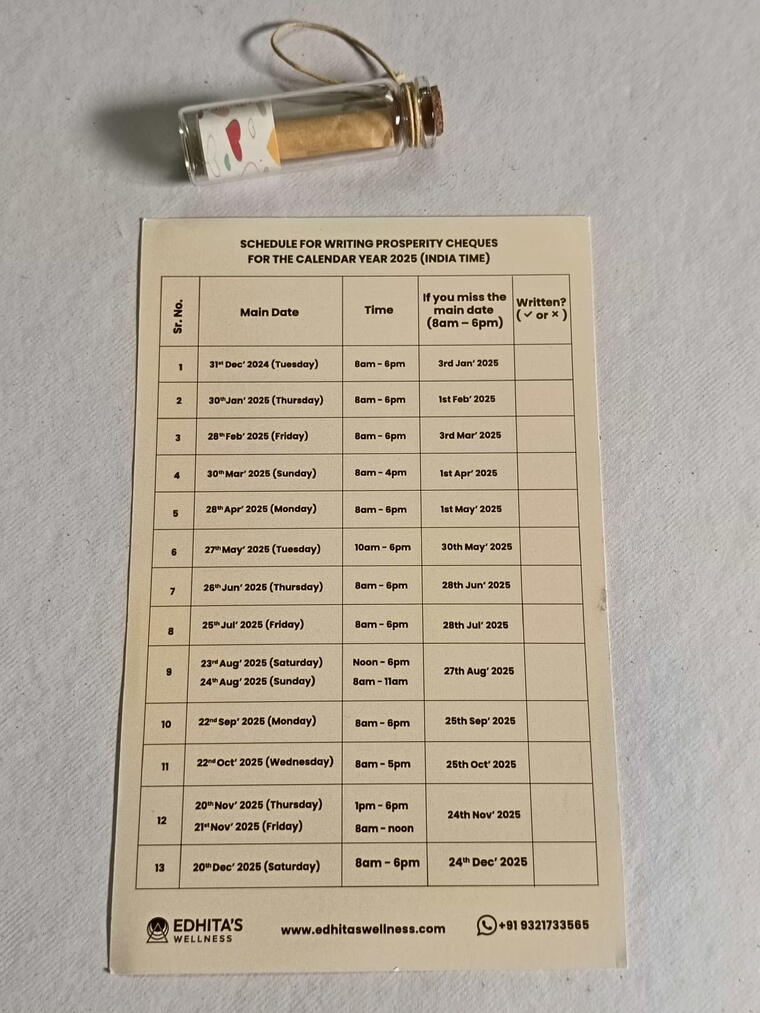 Manifest Prosperity Cheque Kit