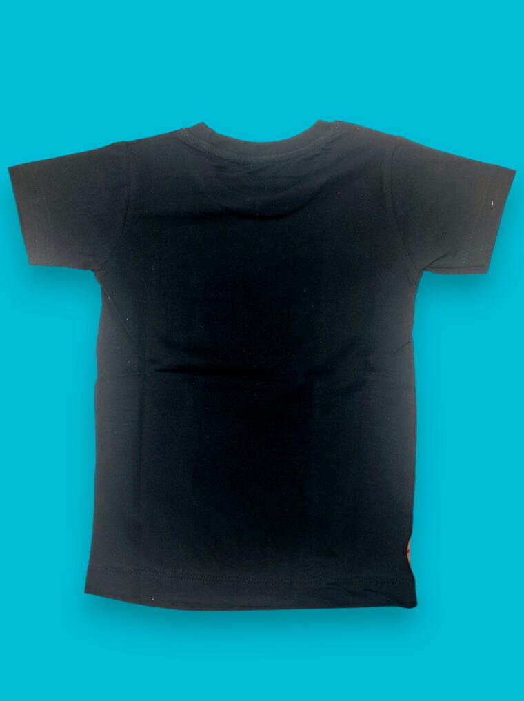 Black Graphic Print T-shirt | Boys Designer Casual Wear | Premium Cotton Tee