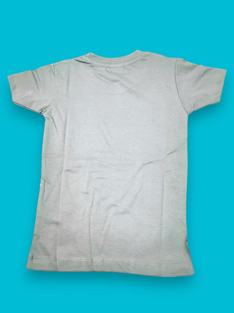 Grey Youth T-shirt with Funky Design | Kids Fashion | Comfortable Summer Wear