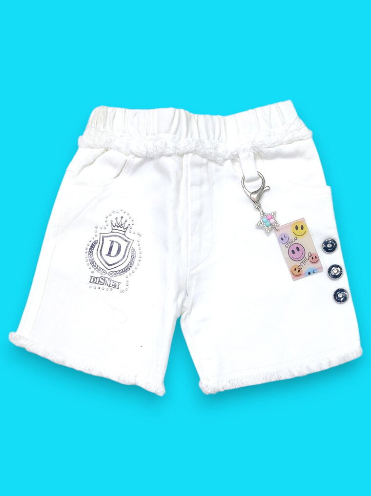 Trendy Denim Shirt & White Pants Set for Girls