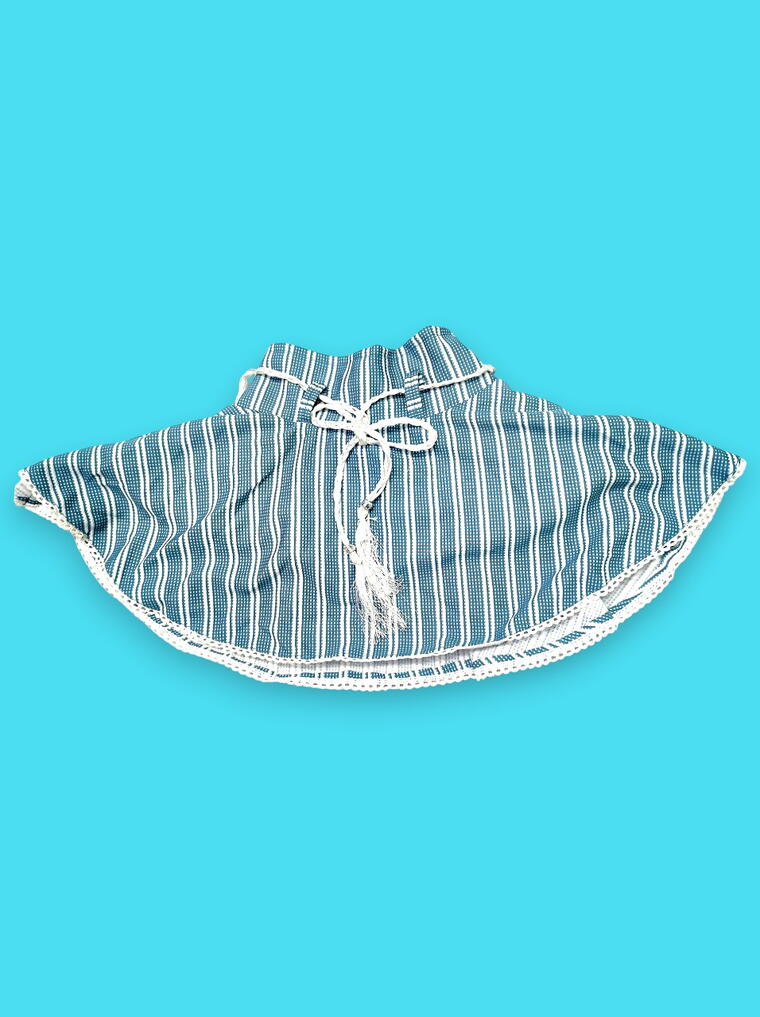 Cute "Queen" Printed Top & Striped Skirt Set