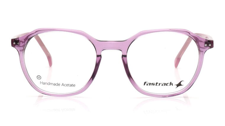 Purple Geometric Rimmed Eyeglasses for Men and Women