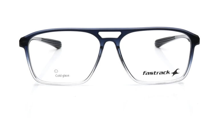 Navigator Shaped Blue Colored Rimmed Eyeglasses for Men