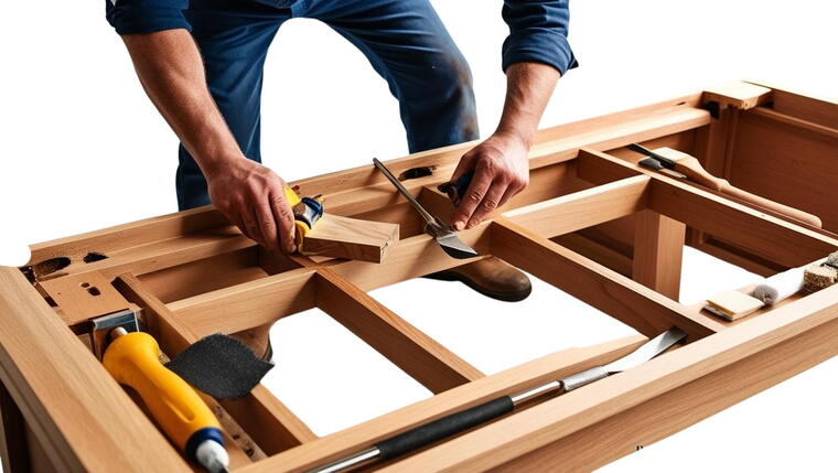 Single Seater Sofa Frame Repair with Wooden Block Replacement 