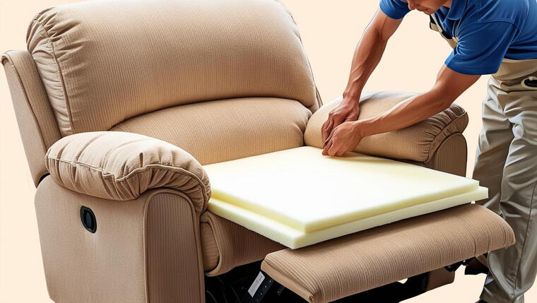 Three-Seater Sofa Recliner Seat Foam Replacement 