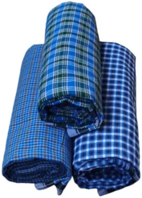 MENS LUNGI COLOUR .2.25 Meter 
