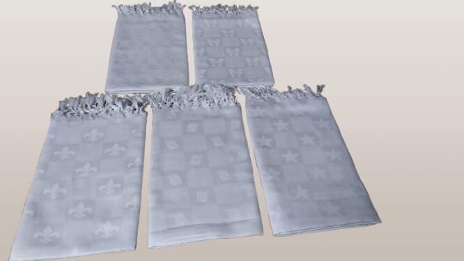 3 D DOUBLE CLOTH WHITE TOWEL 