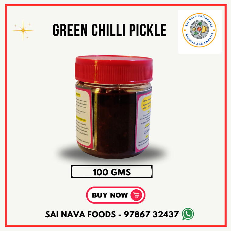 Green Chilli Pickle - 100 Gms