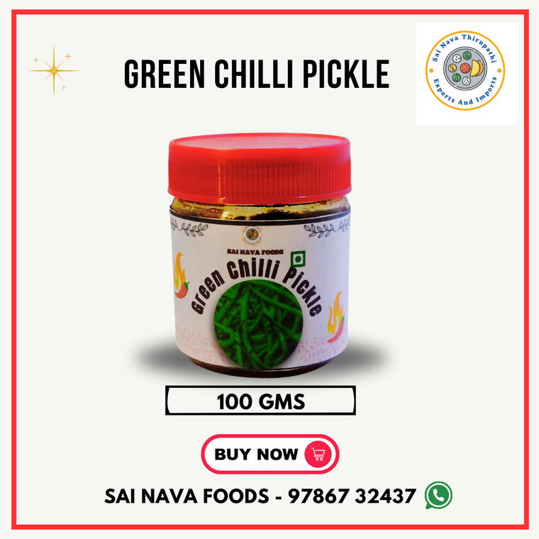 Green Chilli Pickle - 100 Gms