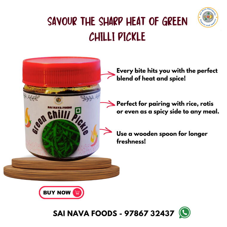 Green Chilli Pickle - 100 Gms