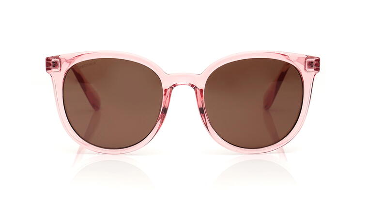 Pink Colored Lens Round Shaped Sunglasses for Women