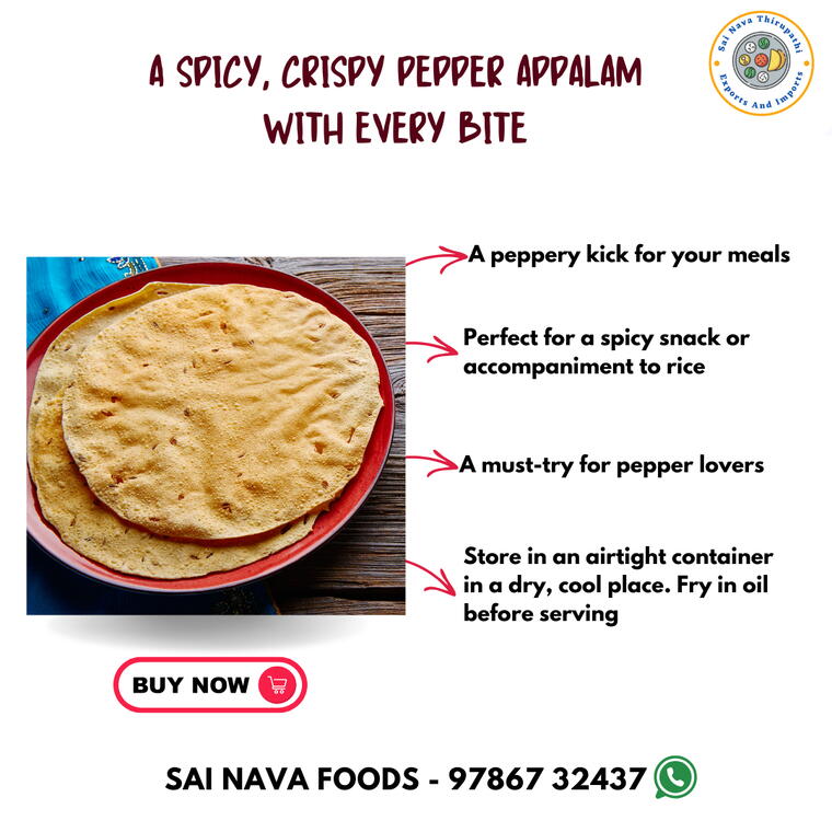 Pepper Appalam - 200gms