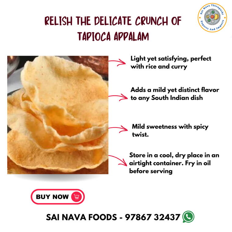 Maravalikizhangu/Tapioca Appalam - 200gms