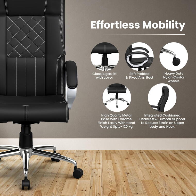 Office Executive Chair with 1 Year Warranty, High Comfort Seating