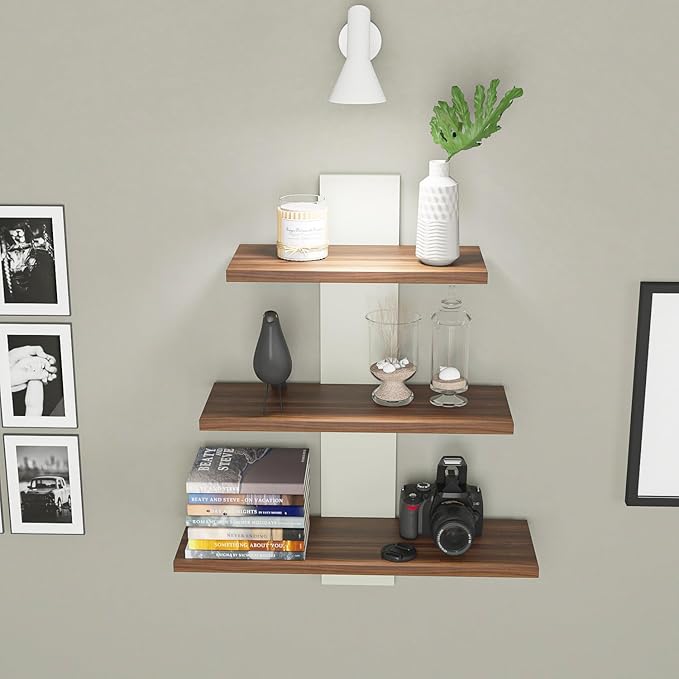 Wooden Wall Shelves 3Tiers for Living Room
