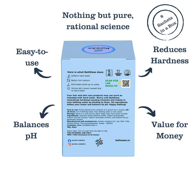 BathEase Premium Water Softener Box of 2 (16 Sachets)