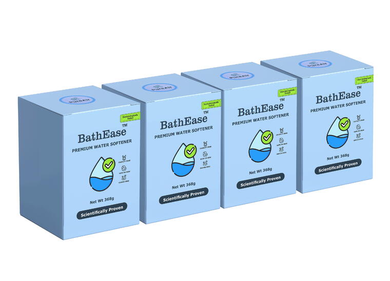 BathEase Premium Water Softener Box of 4 (32 Sachets)