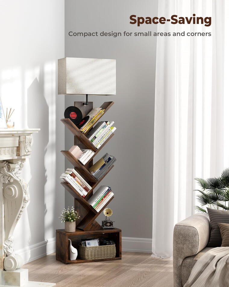 6 Tier Tree Bookshelf with Light