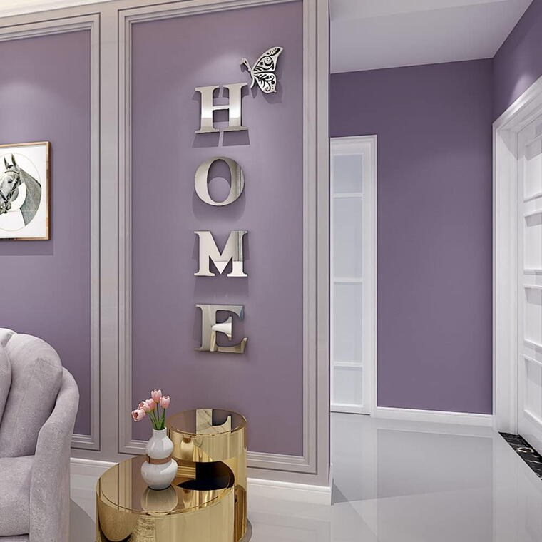 Home Wall Decor Letter Signs Acrylic Mirror Wall Stickers 